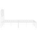 Miniatyrbillede 6 af 9: sengeramme med sengegavl 150x200 cm metal hvid