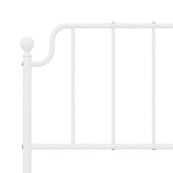 sengeramme med sengegavl 150x200 cm metal hvid