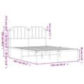 Miniatyrbillede 9 af 9: sengeramme med sengegavl 150x200 cm metal hvid