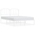 Miniatyrbillede 2 af 9: sengeramme med sengegavl 150x200 cm metal hvid