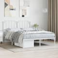 Miniatyrbillede 1 af 9: sengeramme med sengegavl 150x200 cm metal hvid