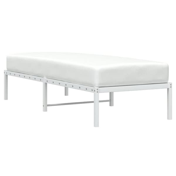 sengeramme 75x190 cm metal hvid
