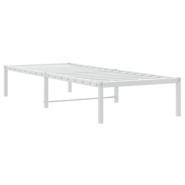 sengeramme 75x190 cm metal hvid