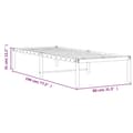 Miniatyrbillede 9 af 9: sengeramme 75x190 cm metal hvid