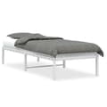 Miniatyrbillede 2 af 9: sengeramme 75x190 cm metal hvid