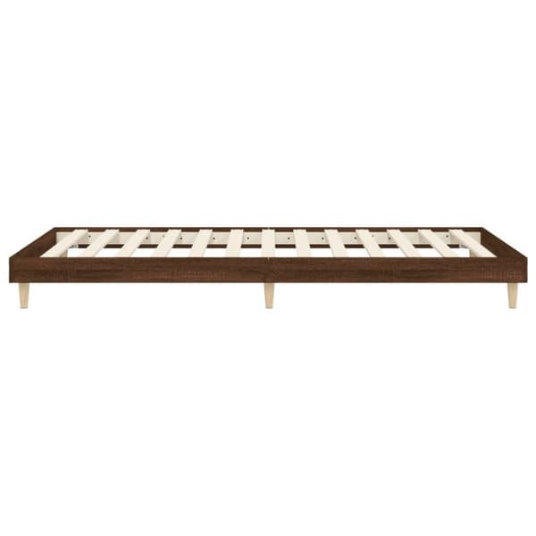Sängynrunko ruskea tammi 90x200 cm tekninen puu