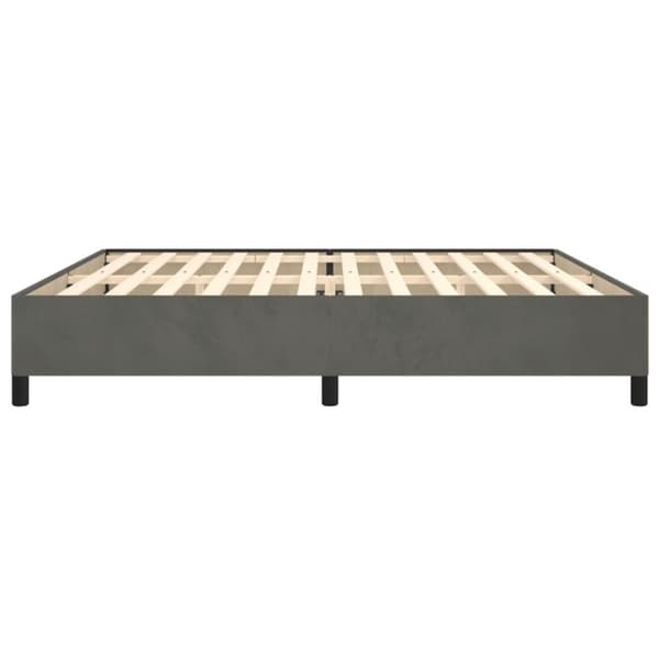 sengeramme 200x200 cm fløjl mørkegrå