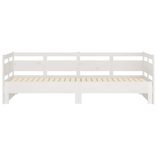 Bäddsoffa vit massiv furu 2x(90x190) cm