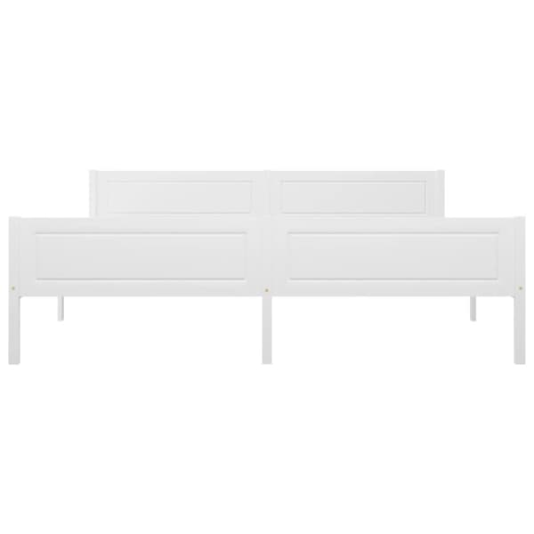 sengestel 180x200 cm massivt fyrretræ hvid