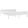 Miniatyrbillede 2 af 6: sengestel 180x200 cm massivt fyrretræ hvid