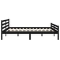 Miniatyrbillede 6 af 10: sengeramme 200x200 cm massivt træ sort