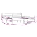 Miniatyrbillede 10 af 10: sengeramme 200x200 cm massivt træ sort