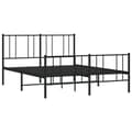 Miniatyrbillede 5 af 10: sengeramme med sengegavl og fodgærde 140x200 cm metal sort