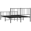Miniatyrbillede 8 af 10: sengeramme med sengegavl og fodgærde 140x200 cm metal sort