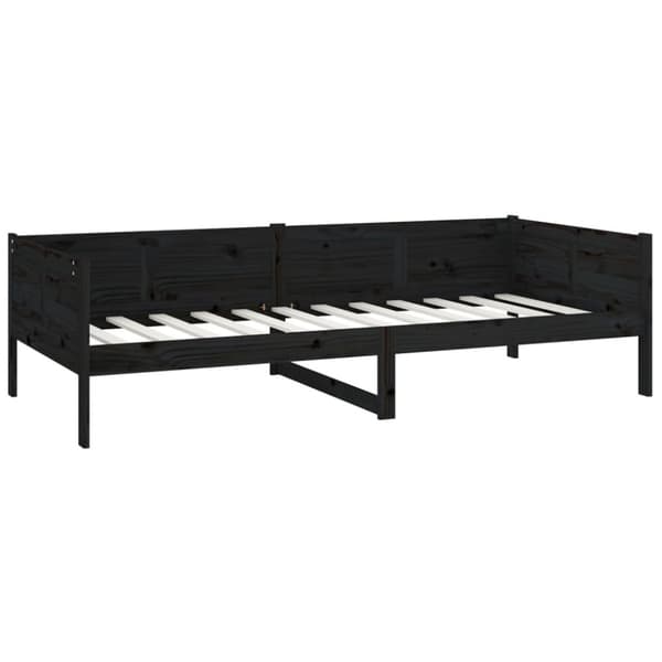 Dagbädd svart massiv furu 90x190 cm