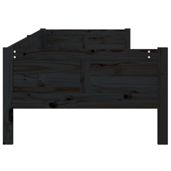Dagbädd svart massiv furu 90x190 cm