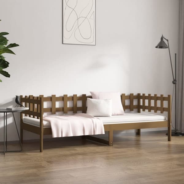 Sohvasänky hunajanruskea 80x200 cm täysi mänty