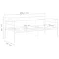 Miniatyrbillede 8 af 8: sengestel til sovesofa 90x200 cm metal hvid