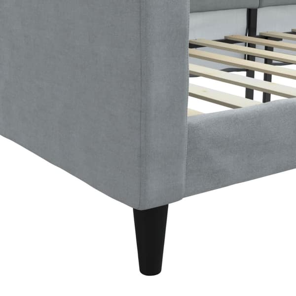 daybed 100x200 cm stof lysegrå