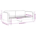 Miniatyrbillede 8 af 8: daybed 100x200 cm stof lysegrå