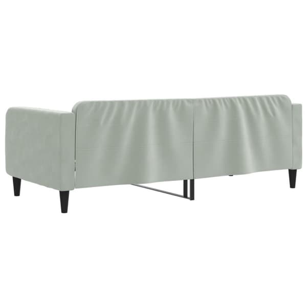 Dagbädd ljusgrå 90x200 cm sammet