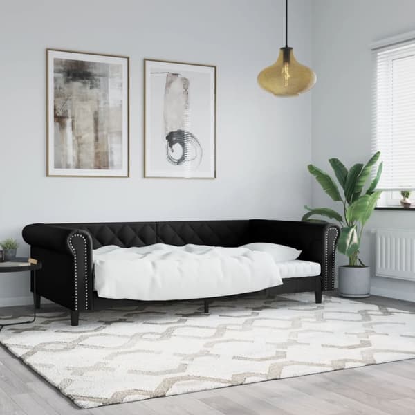 Dagbädd svart 100x200 cm konstläder