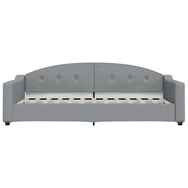 daybed 90x200 cm stof lysegrå