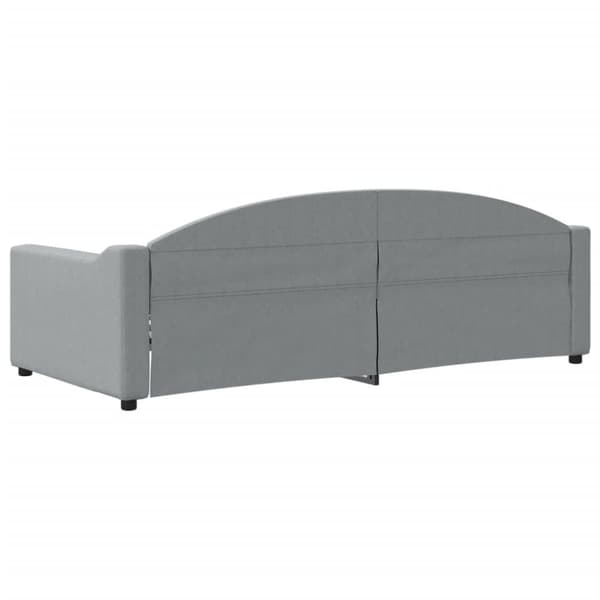 daybed 90x200 cm stof lysegrå
