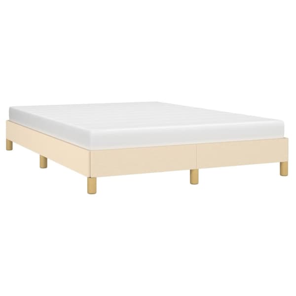 sengeramme uden madras 140x190 cm stof cremefarvet