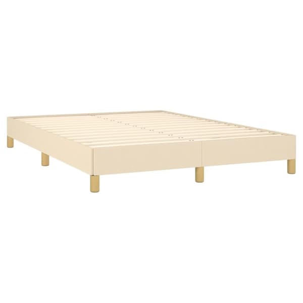 sengeramme uden madras 140x190 cm stof cremefarvet