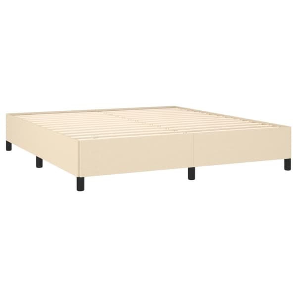 sengeramme uden madras 180x200 cm stof cremefarvet