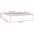 Miniatyrbillede 9 af 9: sengeramme uden madras 180x200 cm stof cremefarvet