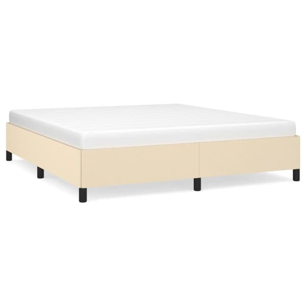 sengeramme uden madras 180x200 cm stof cremefarvet