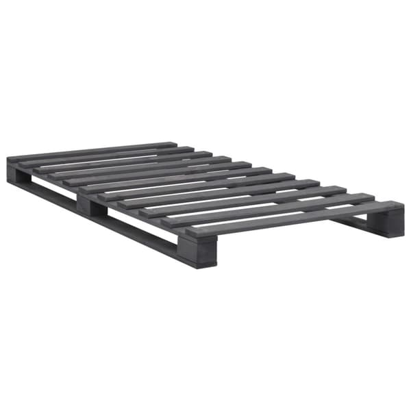 palleseng massivt fyrretræ 90 x 200 cm grå