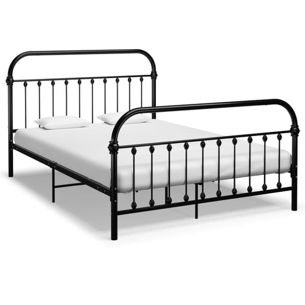 sengestel 140x200 cm metal sort