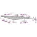 Miniatyrbillede 8 af 8: sengeramme 140x200 cm massivt fyrretræ hvid