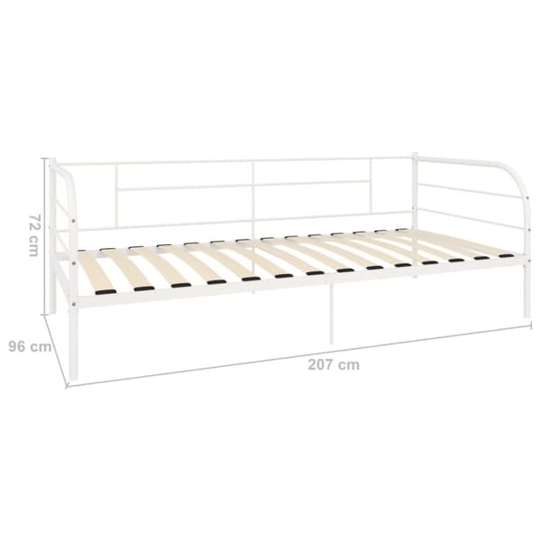 stel til daybed 90x200 cm metal hvid