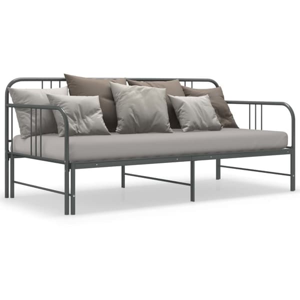 sengestel til udtræksseng 90x200 cm metal grå