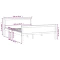 Miniatyrbillede 7 af 7: sengestel 120x200 cm massivt fyrretræ