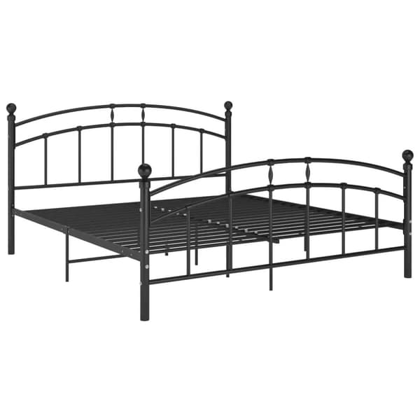 sengestel 140x200 cm metal sort