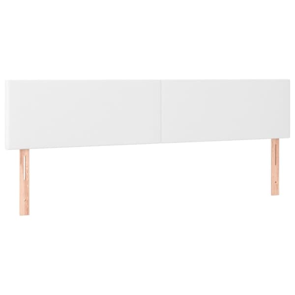 kontinentalseng 160x200 cm kunstlæder hvid
