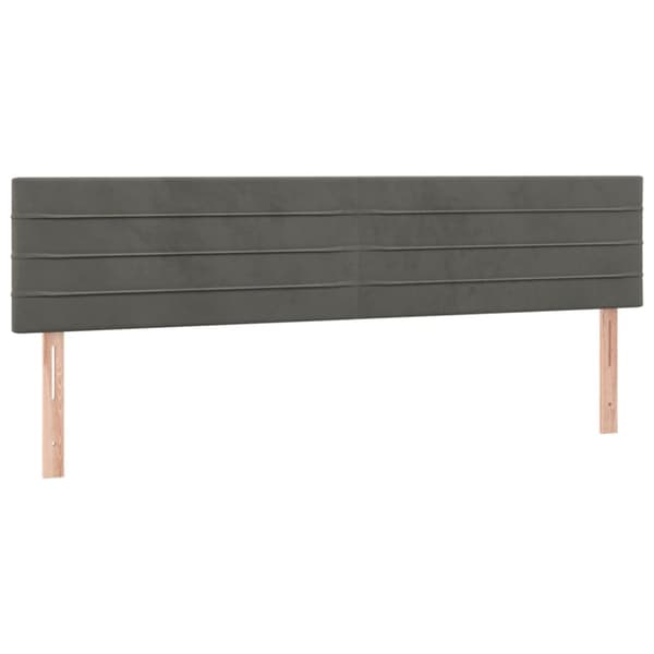 kontinentalseng med madras 180x200 cm fløjl mørkegrå