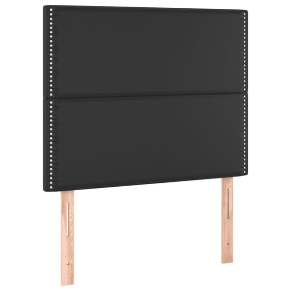 kontinentalseng med madras 100x200 cm kunstlæder sort