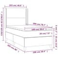 Miniatyrbillede 7 af 7: kontinentalseng med madras 100x200 cm kunstlæder sort