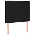 Miniatyrbillede 5 af 8: kontinentalseng med madras 100x200 cm stof sort