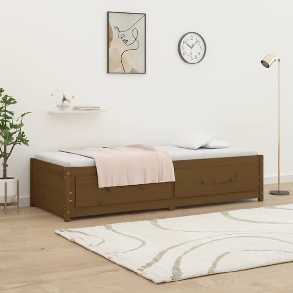 Sohvasänky hunajanruskea 80x200 cm täysi mänty