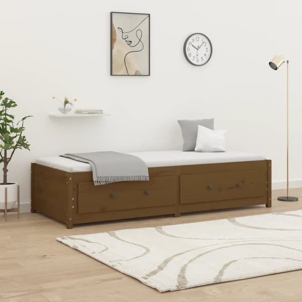 Sohvasänky hunajanruskea 80x200 cm täysi mänty