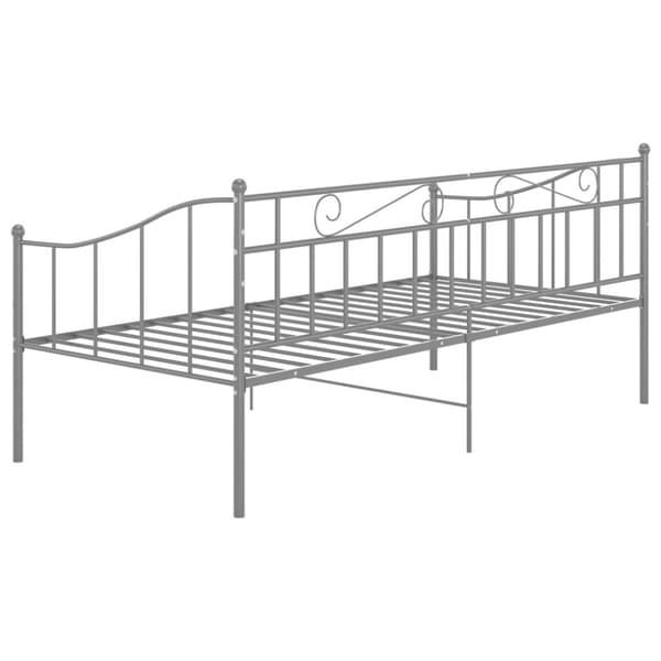 sengestel til udtræksseng 90x200 cm metal grå