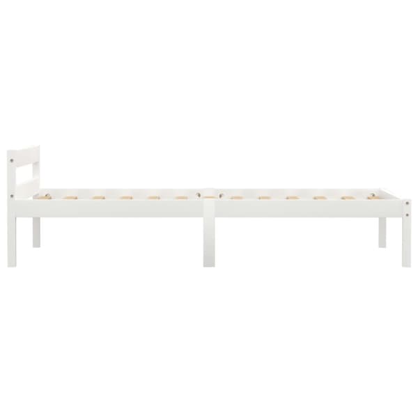 sengestel massivt fyrretræ 100 x 200 cm hvid