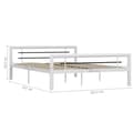 Miniatyrbillede 6 af 6: sengestel 160x200 cm metal hvid og sort